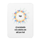 シンプルミニマルカスタム水の色を追加ロゴwebサイト マグネット (縦)