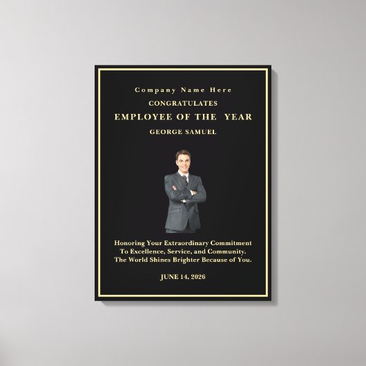 シンプルミニマルカスタム白黒 キャンバスプリント (正面)