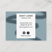 シンプルミニマルカッコいいブルースクワイグル筆画 名刺 (裏面)