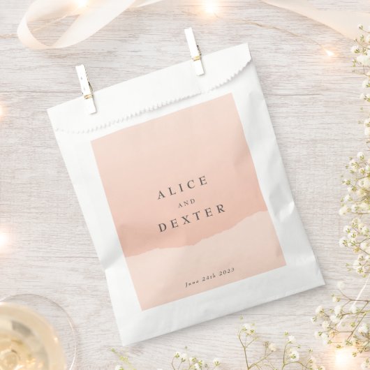 シンプルミニマルカラフル結婚赤面 フェイバーバッグ (クリップ留めされた状態)