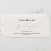 シンプルミニマルギフト券 (裏面)