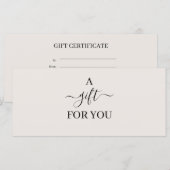 シンプルミニマルギフト券 (正面/裏面)