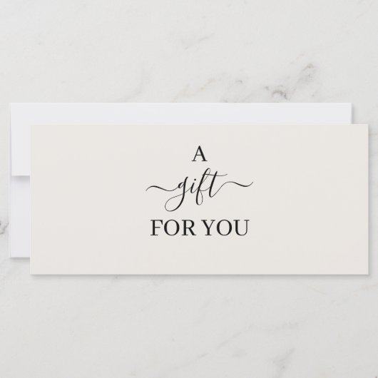 シンプルミニマルギフト券 (正面)