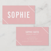 シンプルミニマルクエレガントモダン赤面 名刺 (正面/裏面)