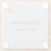 シンプルミニマルクラシカル ガラスコースター (裏面)