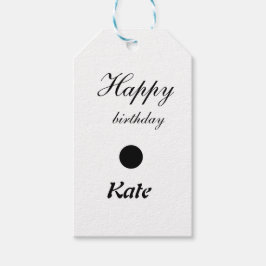 シンプルミニマルクラシックハッピーバースデー ギフトタグ