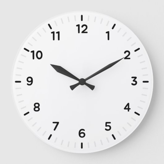 シンプルミニマルクラシック ラージ壁時計 (正面)