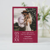 シンプルミニマルクランベリモダンーラッ結婚ト セーブザデート (スタンド正面)