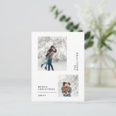 シンプルミニマルクリスマス数々の写真 シーズンポストカード (スタンド正面)