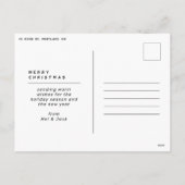 シンプルミニマルクリスマス数々の写真 シーズンポストカード (裏面)