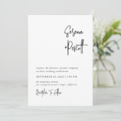 シンプルミニマルクリーン結婚ズ 招待状 (スタンド正面)