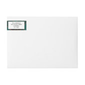 シンプルミニマルグリーンバッファロープレイドクリスマス ラップアラウンドラベル (正面)