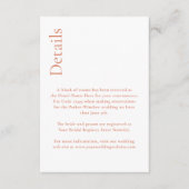 シンプルミニマルシトラスグ結婚ローブ詳細 エンクロージャーカード (正面)