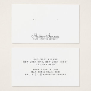 シンプルミニマルジュエリー表示カード