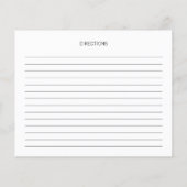 シンプルミニマルスクリプトブライダルシャワーレシピカード (裏面)