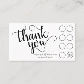 シンプルミニマルスクリプト | クラシックブランディングありがとう ロイヤリティカード (正面)