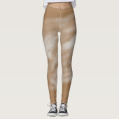 シンプルミニマルストライプカラフル紫の緑のクスト レギンス (正面)