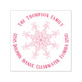 シンプルミニマルスノーフレークアドレス セルフインキングスタンプ (デザイン)