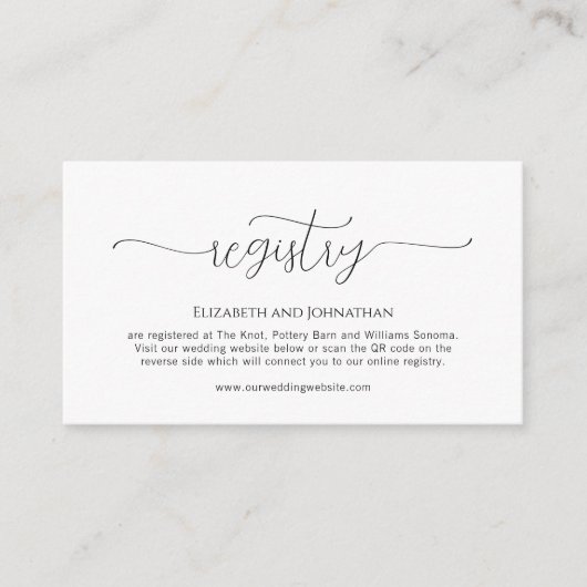 シンプルミニマルス結婚クリプト エンクロージャーカード (正面)