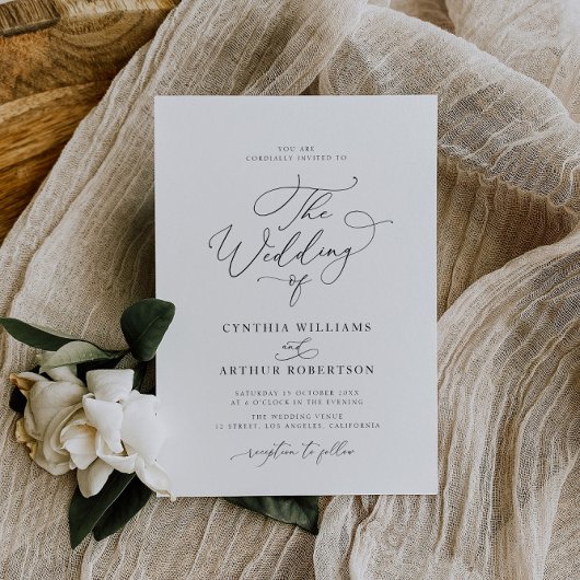 シンプルミニマルス結婚クリプト 招待状