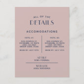 シンプルミニマルセピアバラ結婚詳細囲い エンクロージャーカード (正面)