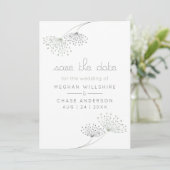 シンプルミニマルセージ緑と木炭 招待状 (スタンド正面)