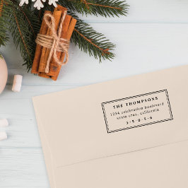 シンプルミニマルタイポグラフィファミリー差出人住所 ラバースタンプ