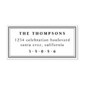 シンプルミニマルタイポグラフィファミリー差出人住所 ラバースタンプ (インプリント)