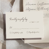 シンプルミニマルタイポグラフィモダンホワイトスタイリッシュ 出欠カード