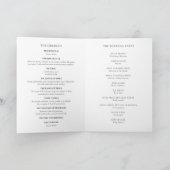 シンプルミニマルタイポグラフィ教会結婚折り畳み プログラム (内部)