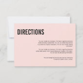 シンプルミニマルタイポグラフィ結婚指示カード 招待状 (正面)