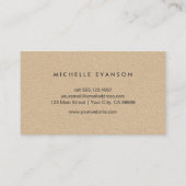 シンプルミニマルタンクラフトルッ素朴ク 名刺 (裏面)