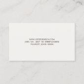 シンプルミニマルダークタウペブラウン 名刺 (裏面)