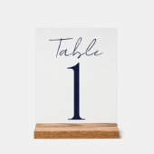 シンプルミニマルダークブルー文字結婚ズ アクリルサイン (正面)