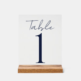 シンプルミニマルダークブルー文字結婚ズ アクリルサイン