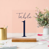 シンプルミニマルダークブルー文字結婚ズ アクリルサイン (ウェディング)