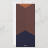 シンプルミニマルチョコレートテラコッタ結婚のメニュー シーズンカード (裏面)