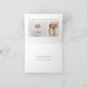 シンプルミニマルツインフォト誕生のお知らせ 案内状 (内部)