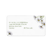 シンプルミニマルデイジー水色 ラベル (正面)