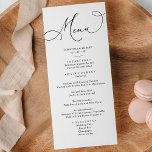 シンプルミニマルニュートラル赤面結婚のディナーメニュー メニュー<br><div class="desc">Romantic Scriptのコレクションとコーディネートできるように設計されたこのカスタマイズ可能なMenuカード結婚は、見事なスクリプト書道文字と黒の上品なセリフフォントを組み合わせ、カスタマイズ可能なモノグラムと美しい赤面バックを備えている。一致する項目が使用可能。</div>