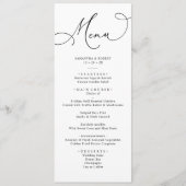 シンプルミニマルニュートラル赤面結婚のディナーメニュー メニュー (正面)