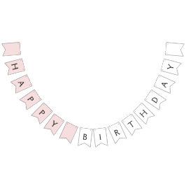 シンプルミニマルハッピーバースデーカスタムバンティング旗 バンティングフラッグ