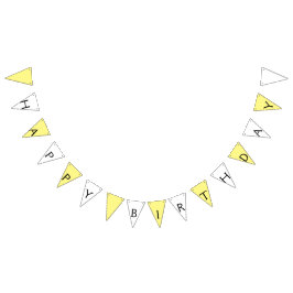 シンプルミニマルハッピーバースデーカスタムバンティング旗 バンティングフラッグ