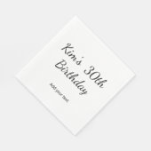 シンプルミニマルハッピーバースデー スタンダードランチョンナプキン (角)