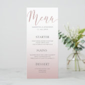 シンプルミニマルバラ金ゴールド結婚のメニュー メニュー (スタンド正面)