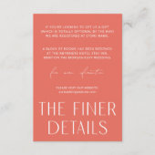 シンプルミニマルピンクホワイトザ素晴らし詳細 エンクロージャーカード (正面)