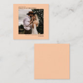 シンプルミニマルピーチウェディングザデイトミニ ノートカード (正面/裏面)