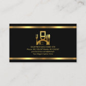 シンプルミニマルフェイク金ゴールド行カテゴリ 名刺 (裏面)