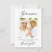 シンプルミニマルフォトフラワー招待状 招待状 (正面)