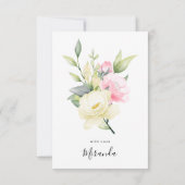 シンプルミニマルフォトフラワー招待状 招待状 (裏面)